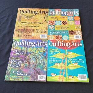Set Of 4 Vintage 2008 Quilting Arts Magazines